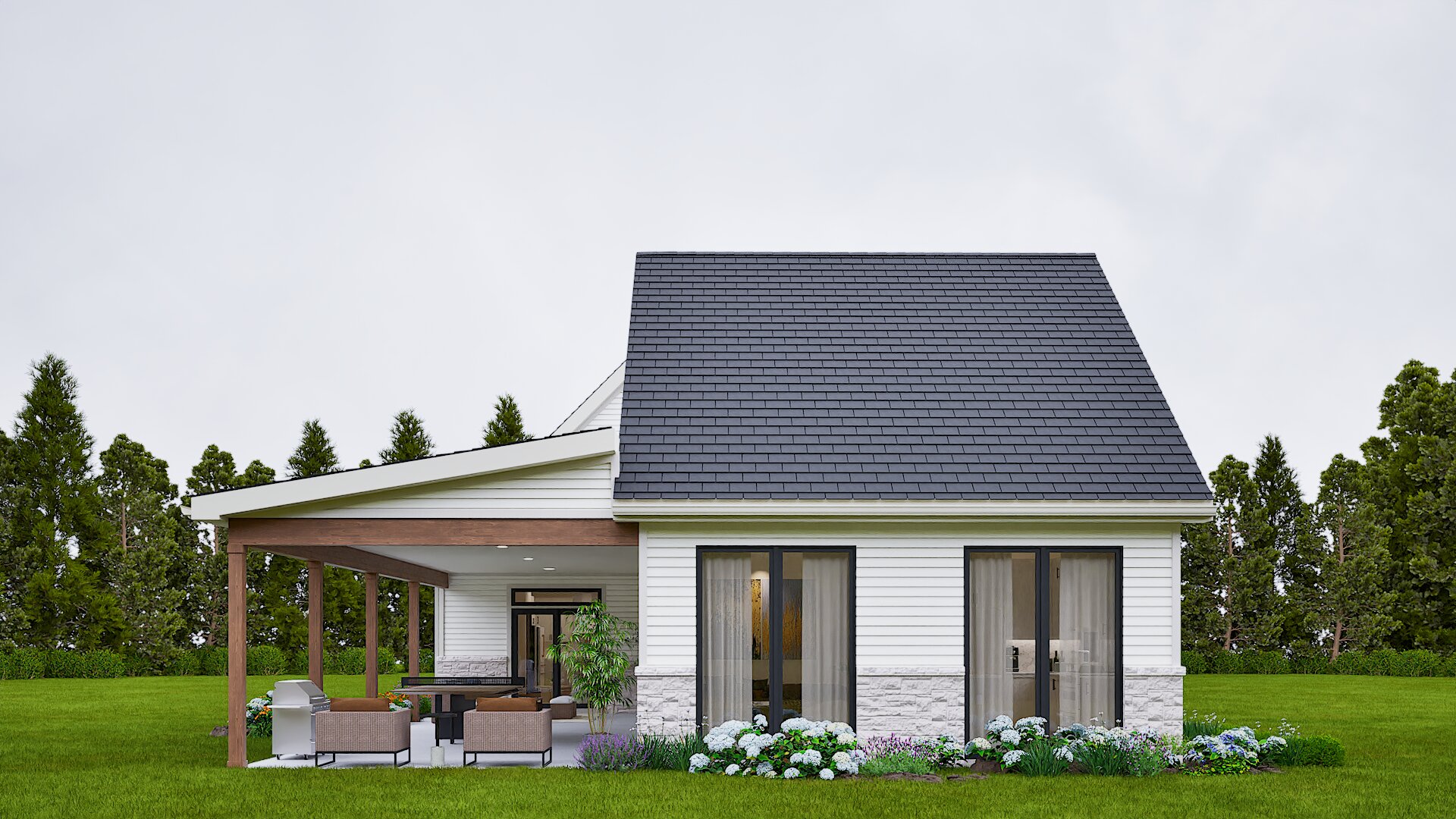 The retreat right elevation